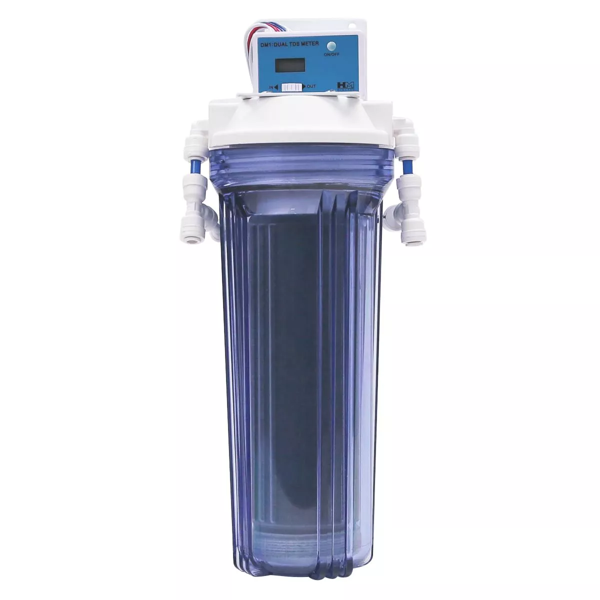 Single DI Canister with DM-1 Dual TDS Meter