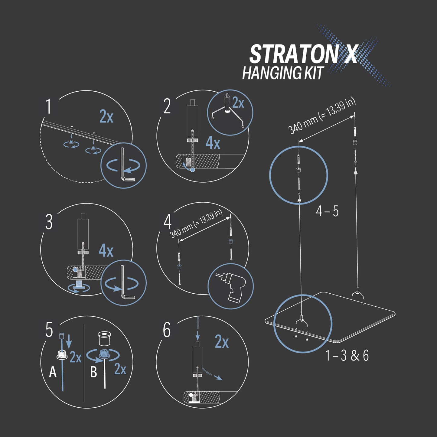 Straton X Hanging Kit