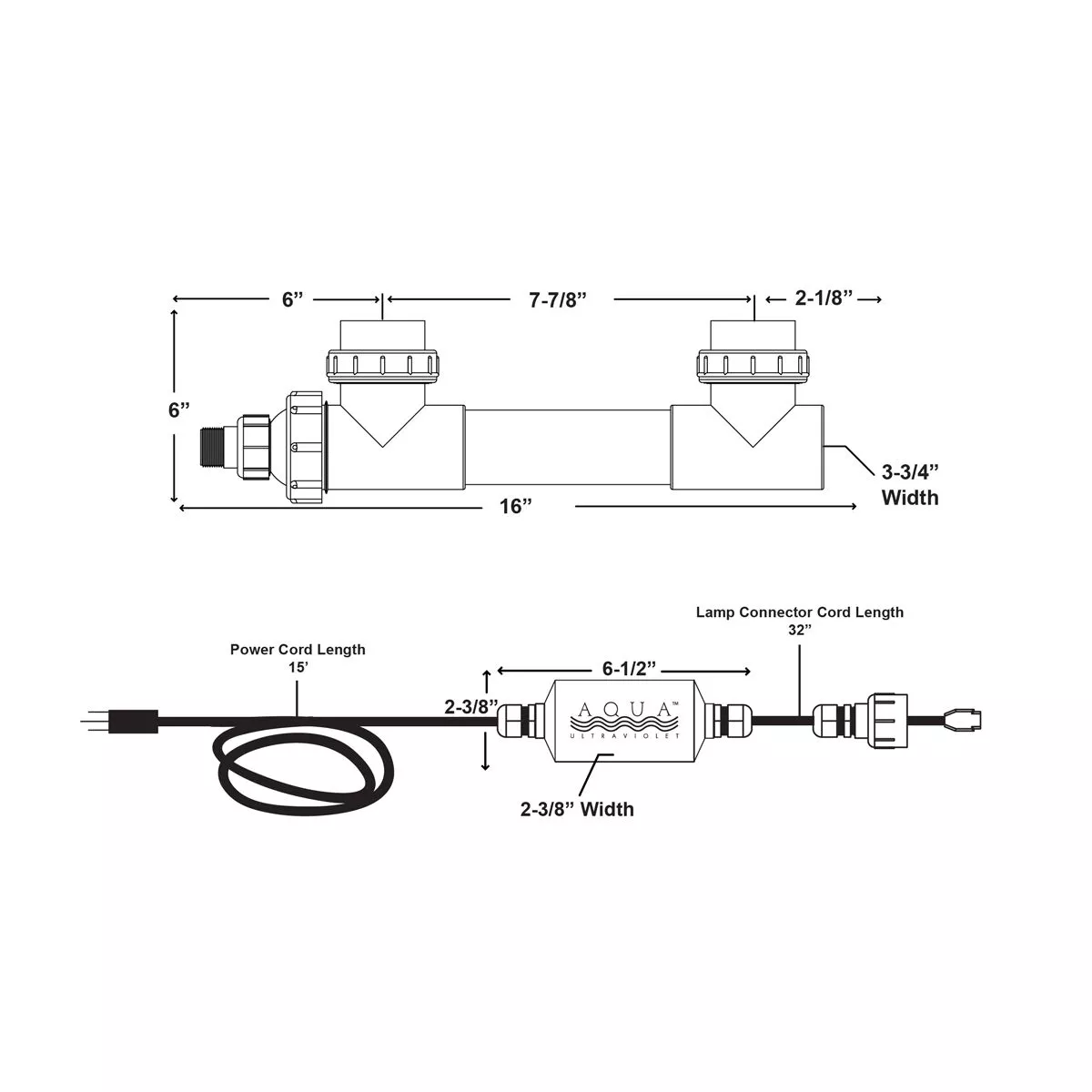 8 Watt Classic UV Sterilizer - White Body