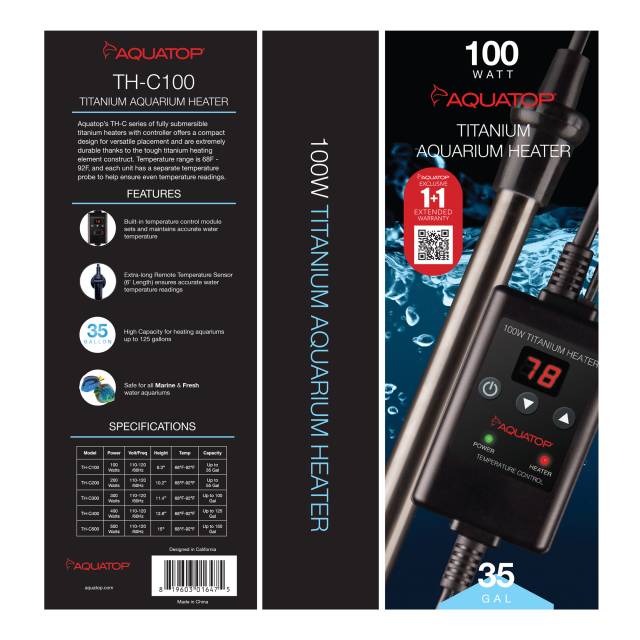 Titanium Aquarium Heater 100 Watt