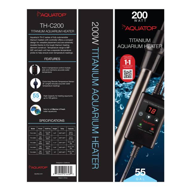 Titanium Aquarium Heater 200 Watt