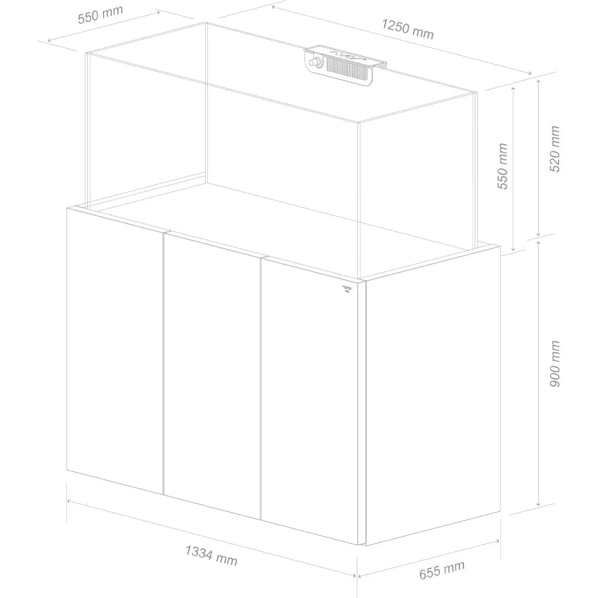 OPUS G2 440 Aquarium w/ Pro-Line Cabinet (White)