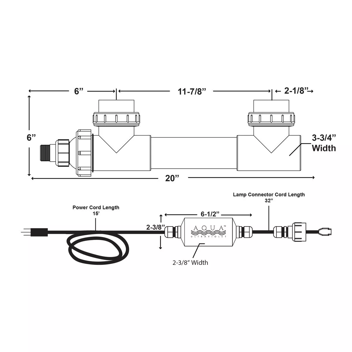 57 Watt Classic UV Sterilizer - White Body