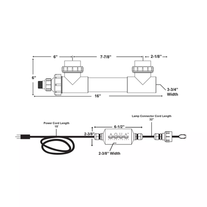 15 Watt Classic UV Sterilizer - White Body