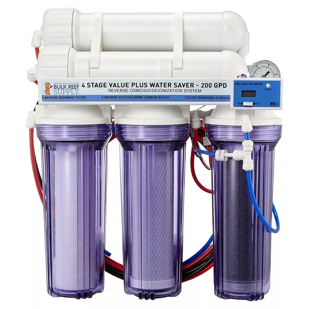 4 Stage Value Plus 200GPD Water Saver RO/DI System – Lush Corals