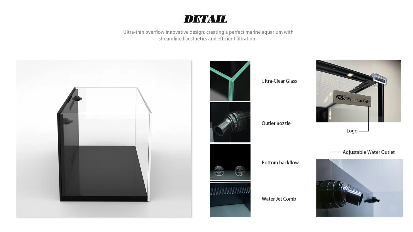 Neptunian Cube Magic Pro 120 - Professional Reef Aquarium System - Drop Ship